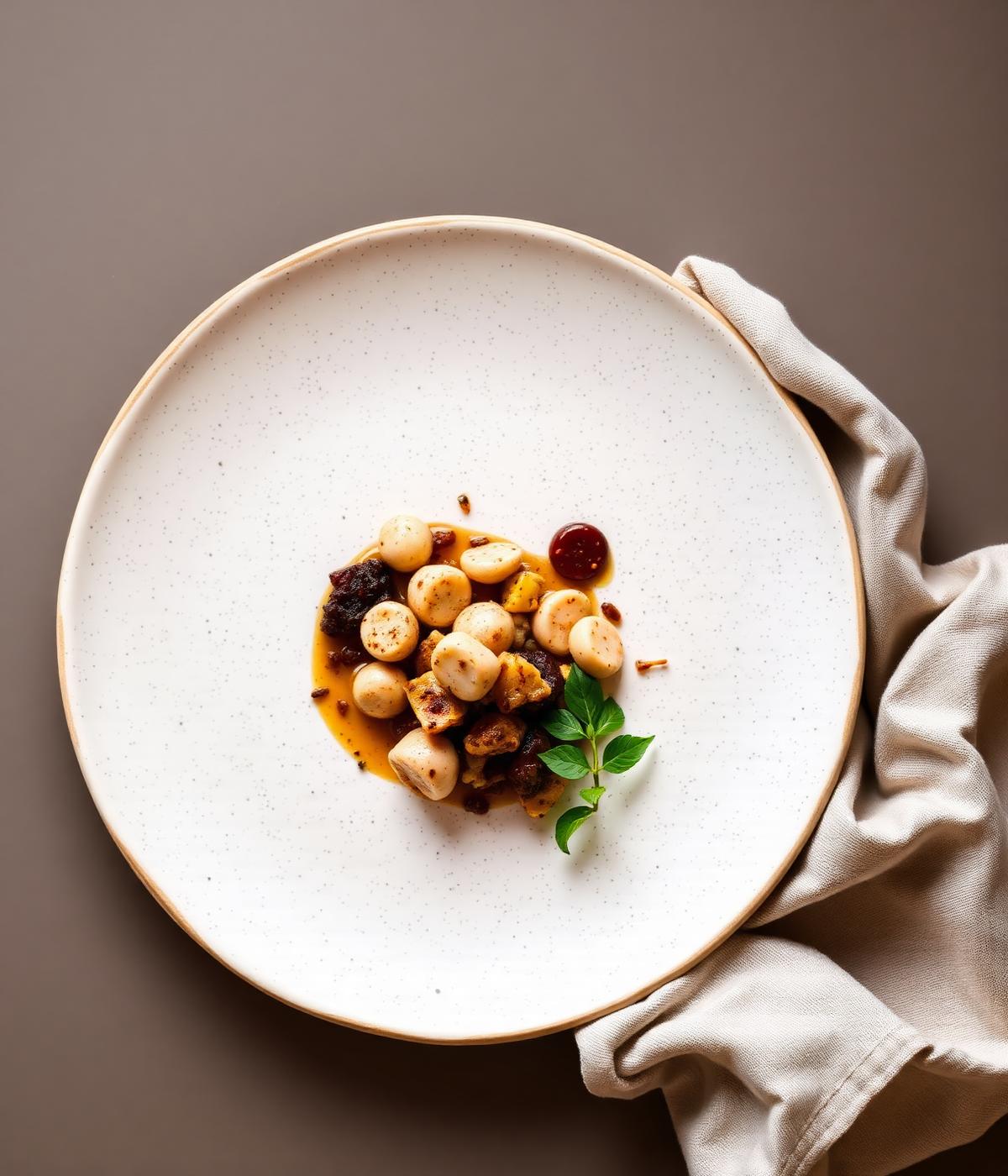 Prato com prato gastronômico